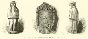 Beeldjes van basalt, periode van de Inca